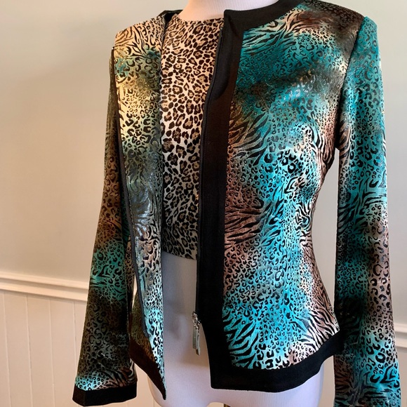 Amazing 80s style mixed animal print jacket - Picture 3 of 8